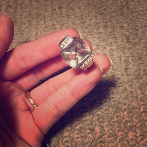 David Yurman Prasiolite and Diamond Ring Size 6